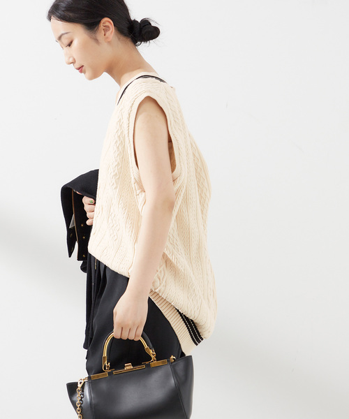 journal standard L'essage(ジャーナルスタンダードレサージュ)の「《追加6》ILL ONE EIGHTY/イル ワンエイティ 別注 TILDEN VEST ベスト(ベスト・レディース・ブラック/グリーン/ブラウン・MEDIUM)」の21枚目の写真