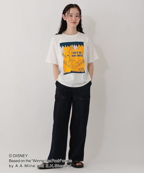 Afternoon Tea(アフタヌーンティー)の「プリントTシャツ はちみつ/ディズニーコレクション・Winnie the Pooh(Tシャツ/カットソー・レディース・オフホワイト・MEDIUM)」の4枚目の写真