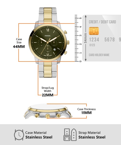 FOSSIL(フォッシル)の「フォッシル 腕時計 メンズ アナログ ステンレス FS6189(アナログ腕時計・メンズ・マルチ・FREE)」の5枚目の写真