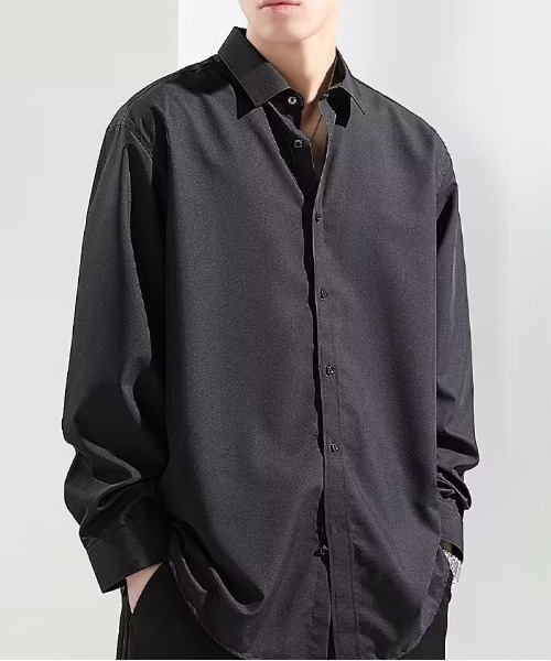 DOUBLE STEAL（ダブルスティール）の「DSベーシック長袖シャツ（シャツ/ブラウス・メンズ・ホワイト/ブラック・MEDIUM/LARGE/X-LARGE）」の3枚目の写真