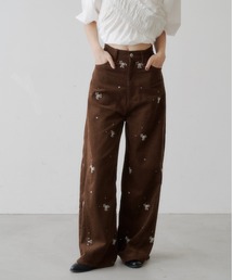 【2026AW/コーデュロイ&ツイル&デニム/2サイズ展開/低身長サイズ】ビジューカーブパンツ