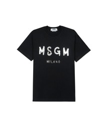 MSGM（エムエスジーエム）の「【NEW】MSGM ブラッシュロゴ Tシャツ【Japan Exclusive/FOIL PRINT】（Tシャツ/カットソー）」