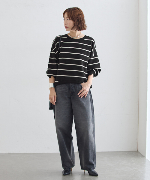 journal standard L'essage(ジャーナルスタンダードレサージュ)の「《/手洗い可》接結クループルオーバー(ニット/セーター・レディース・チャコールグレー/ブラック系その他/キャメル・FREE)」の11枚目の写真