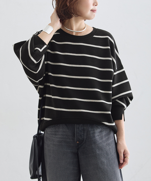 journal standard L'essage(ジャーナルスタンダードレサージュ)の「《/手洗い可》接結クループルオーバー(ニット/セーター・レディース・チャコールグレー/ブラック系その他/キャメル・FREE)」の14枚目の写真