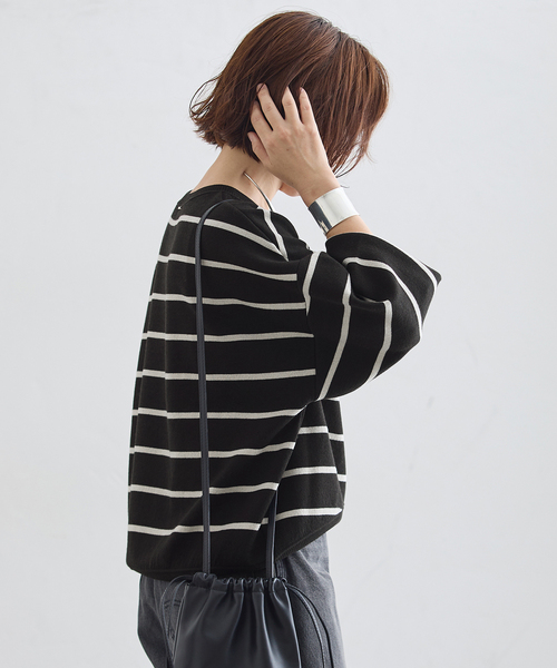 journal standard L'essage(ジャーナルスタンダードレサージュ)の「《/手洗い可》接結クループルオーバー(ニット/セーター・レディース・チャコールグレー/ブラック系その他/キャメル・FREE)」の15枚目の写真