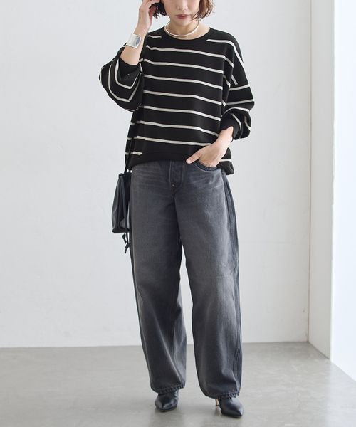 journal standard L'essage(ジャーナルスタンダードレサージュ)の「《/手洗い可》接結クループルオーバー(ニット/セーター・レディース・チャコールグレー/ブラック系その他/キャメル・FREE)」の17枚目の写真