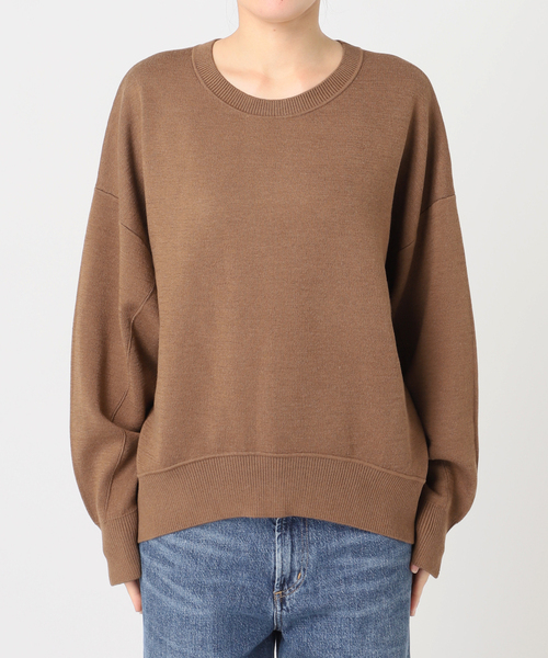 journal standard L'essage(ジャーナルスタンダードレサージュ)の「《/手洗い可》接結クループルオーバー(ニット/セーター・レディース・チャコールグレー/ブラック系その他/キャメル・FREE)」の9枚目の写真