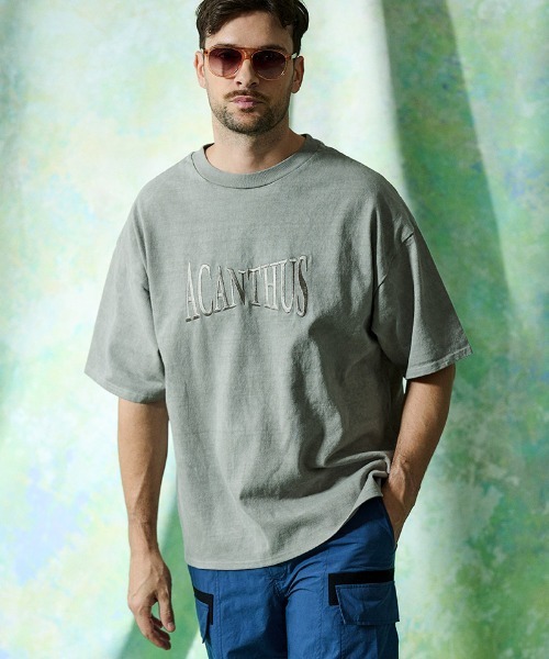 ACANTHUS(アカンサス)の「mt10680- Heavy oz Tee ヘビーオンスTシャツ(CT2708)(Tシャツ/カットソー・メンズ・ライトグレー/ダークグレー・XL/L/M)」の1枚目の写真