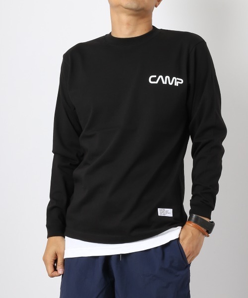 CAMPFREE（キャンプフリー）の「[キャンプフリー] CAMPFREE バックプリント ロングスリーブTシャツ（Tシャツ/カットソー・メンズ・ブラック/ホワイト系1/ホワイト系2・S/XXL/L/M/XL）」の4枚目の写真