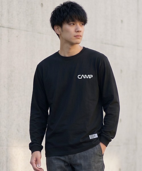 CAMPFREE（キャンプフリー）の「[キャンプフリー] CAMPFREE バックプリント ロングスリーブTシャツ（Tシャツ/カットソー・メンズ・ブラック/ホワイト系1/ホワイト系2・S/XXL/L/M/XL）」の6枚目の写真
