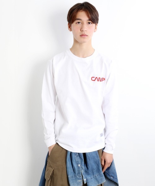 CAMPFREE（キャンプフリー）の「[キャンプフリー] CAMPFREE バックプリント ロングスリーブTシャツ（Tシャツ/カットソー・メンズ・ブラック/ホワイト系1/ホワイト系2・S/XXL/L/M/XL）」の9枚目の写真