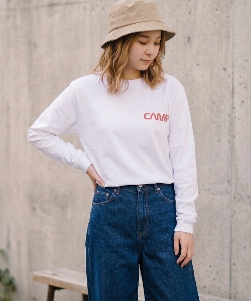 CAMPFREE（キャンプフリー）の「[キャンプフリー] CAMPFREE バックプリント ロングスリーブTシャツ（Tシャツ/カットソー・メンズ・ブラック/ホワイト系1/ホワイト系2・S/XXL/L/M/XL）」の11枚目の写真
