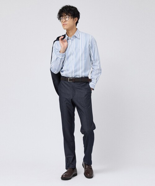TAKEO KIKUCHI(タケオキクチ)の「【360°ストレッチ】デニムライクジャージ パンツ(スラックス・メンズ・ネイビー・04/02/03)」の4枚目の写真