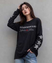 ラインストーンスター グラフィックロンT