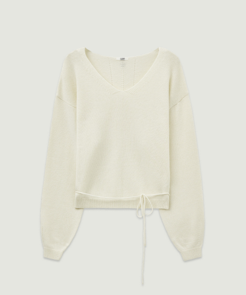 LMOOD WOMEN（エルムード ウーマン）の「コージー メリノウール ディープVネック プルオーバー ニット アイボリー（ニット/セーター・レディース・その他・36/38）」の2枚目の写真