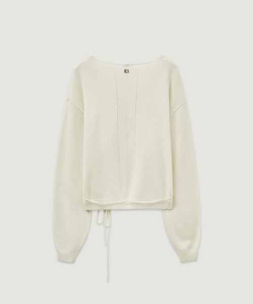 LMOOD WOMEN（エルムード ウーマン）の「コージー メリノウール ディープVネック プルオーバー ニット アイボリー（ニット/セーター・レディース・その他・36/38）」の3枚目の写真