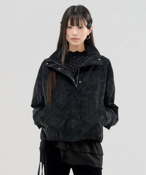 CHASECULT(チェイスカルト)の「レディース ベルベットライク ジャンパー - FERG4162B03(ブルゾン・レディース・ブラック・90/85)」の1枚目の写真
