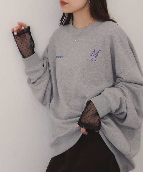 DISCOAT(ディスコート)の「アソート袖切替ロングスリーブTシャツ(Tシャツ/カットソー・レディース・ホワイト/ブラック系その他/オフホワイト/ブラック・FREE)」の21枚目の写真