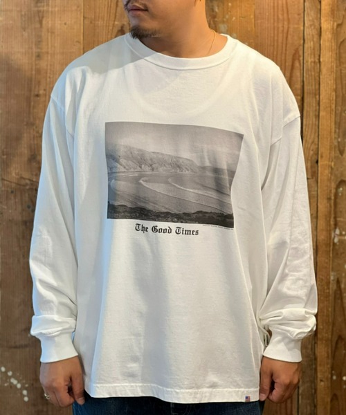 MAGIC NUMBER(マジック ナンバー)の「【MAGIC NUMBER】GOOD TIMES US COTTON L/S T-SHIRT(Tシャツ/カットソー・メンズ・ホワイト系その他/ホワイト×ピンク/ホワイト×ブラック・LARGE/MEDIUM)」の1枚目の写真