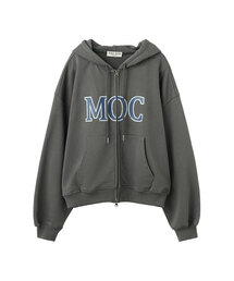 MODIE MOC アートワーク ツーウェイ ルーズフィット ジップアップパーカー_3colors