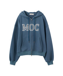 MODIE MOC アートワーク ツーウェイ ルーズフィット ジップアップパーカー_3colors