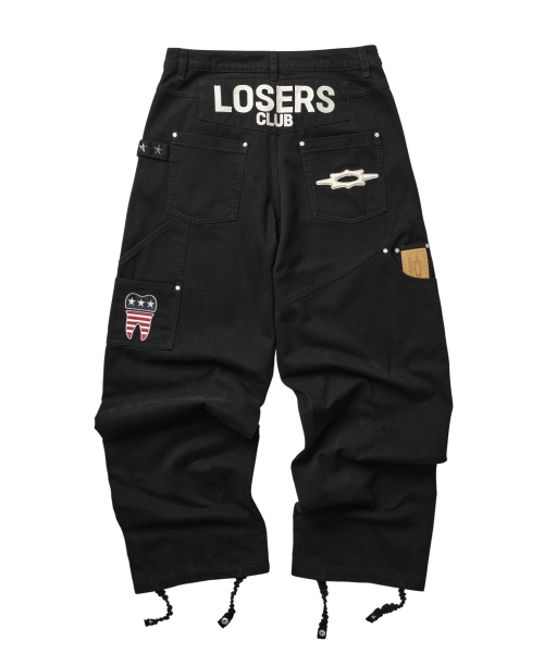 LOSERS CLUB(ルーザーズクラブ)の「ロゴダブルニワイドコットンパンツブラック(その他パンツ・レディース・その他・SMALL/MEDIUM/LARGE/X-LARGE)」の3枚目の写真