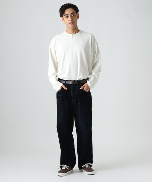 BAYFLOW(ベイフロー)の「フロッキーデニムパンツ(その他パンツ・メンズ・ネイビー/ブラウン・LARGE/MEDIUM)」の12枚目の写真