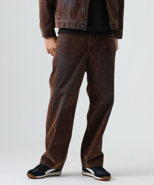 BAYFLOW(ベイフロー)の「フロッキーデニムパンツ(その他パンツ・メンズ・ネイビー/ブラウン・LARGE/MEDIUM)」の9枚目の写真