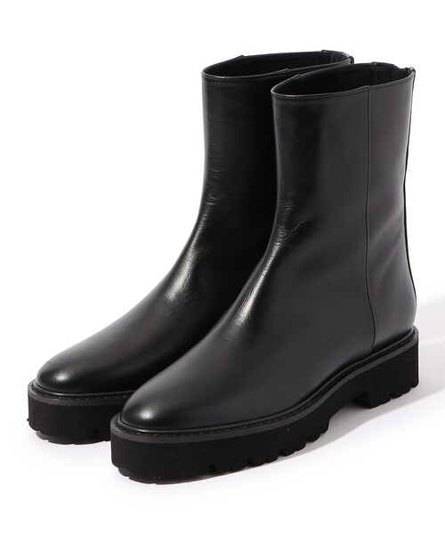 DES PRES(デ・プレ)の「DES PRES バックジップショートブーツ(ブーツ・レディース・ブラック・23.0cm/23.5cm/24.0cm/24.5cm)」の1枚目の写真