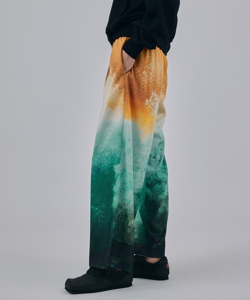 NON TOKYO(ノントーキョー)の「PRINT RIB WIDE PANTS(その他パンツ・レディース・ブルー系/グリーン系・FREE)」の3枚目の写真