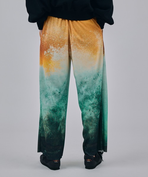 NON TOKYO(ノントーキョー)の「PRINT RIB WIDE PANTS(その他パンツ・レディース・ブルー系/グリーン系・FREE)」の4枚目の写真