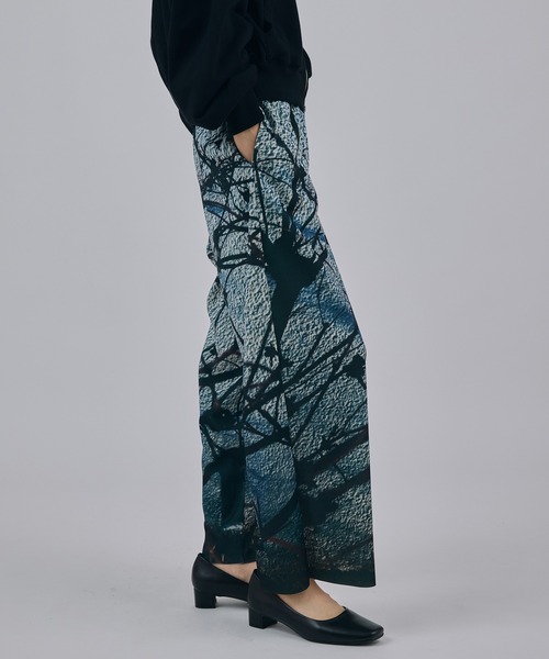 NON TOKYO(ノントーキョー)の「PRINT RIB WIDE PANTS(その他パンツ・レディース・ブルー系/グリーン系・FREE)」の5枚目の写真