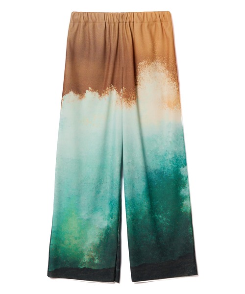 NON TOKYO(ノントーキョー)の「PRINT RIB WIDE PANTS(その他パンツ・レディース・ブルー系/グリーン系・FREE)」の9枚目の写真