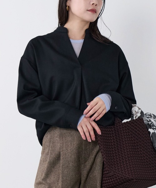 MICA&DEAL(マイカ&ディール)の「セミシアーロングスリーブニットTシャツ(ニット/セーター・レディース・サックスブルー/ピンク/グレー・FREE)」の12枚目の写真