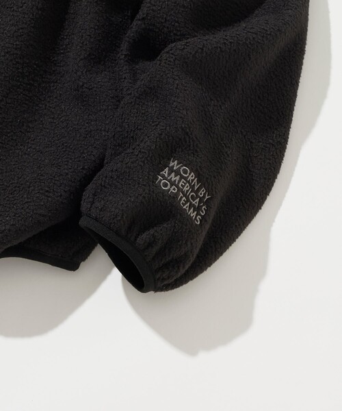 Russell Athletic（ラッセルアスレティック）の「RUSSELL ATHLETIC/ラッセルアスレティック 別注 ビックシルエット スタンドカラー 配色 ロゴ刺繍 フリース ジップブルゾン（ブルゾン・メンズ・ブラック/ネイビー/ブラウン/グレー・SMALL/MEDIUM/LARGE）」の9枚目の写真