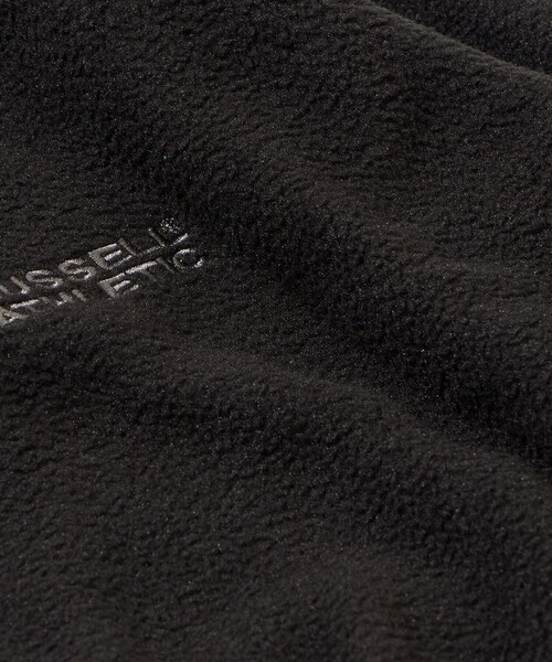 Russell Athletic（ラッセルアスレティック）の「RUSSELL ATHLETIC/ラッセルアスレティック 別注 ビックシルエット スタンドカラー 配色 ロゴ刺繍 フリース ジップブルゾン（ブルゾン・メンズ・ブラック/ネイビー/ブラウン/グレー・SMALL/MEDIUM/LARGE）」の11枚目の写真