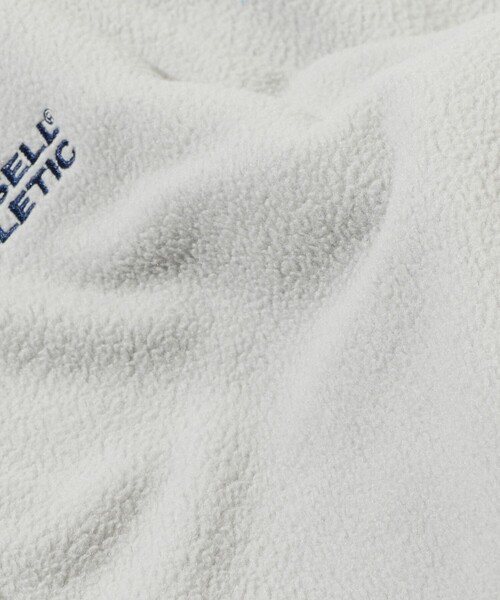 Russell Athletic（ラッセルアスレティック）の「RUSSELL ATHLETIC/ラッセルアスレティック 別注 ビックシルエット スタンドカラー 配色 ロゴ刺繍 フリース ジップブルゾン（ブルゾン・メンズ・ブラック/ネイビー/ブラウン/グレー・SMALL/MEDIUM/LARGE）」の18枚目の写真