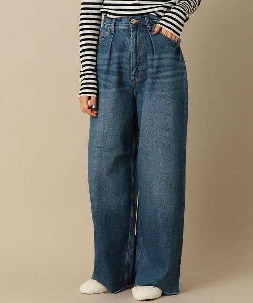 Another Edition(アナザーエディション)の「デニムワイドパンツ/ AEBC DNM WIDE PTⅡ(デニムパンツ・レディース・ブラック/コバルトブルー・SMALL/MEDIUM)」の2枚目の写真