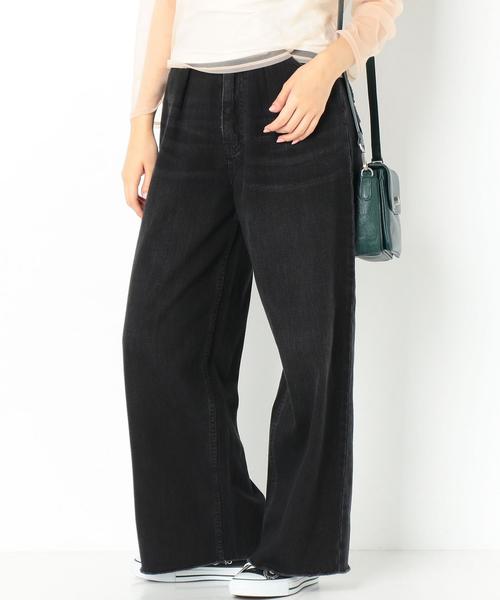 Another Edition(アナザーエディション)の「デニムワイドパンツ/ AEBC DNM WIDE PTⅡ(デニムパンツ・レディース・ブラック/コバルトブルー・SMALL/MEDIUM)」の1枚目の写真