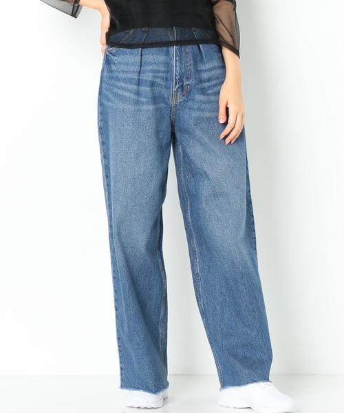 Another Edition(アナザーエディション)の「デニムワイドパンツ/ AEBC DNM WIDE PTⅡ(デニムパンツ・レディース・ブラック/コバルトブルー・SMALL/MEDIUM)」の14枚目の写真