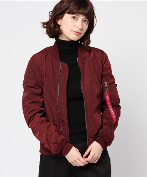 Alpha Industries（アルファインダストリーズ）の「【ALPHA】MA-1ライト（MA-1・レディース・ダークグレー/ブラック/オリーブ/ピンク/ダークブラウン・LARGE/MEDIUM）」の18枚目の写真