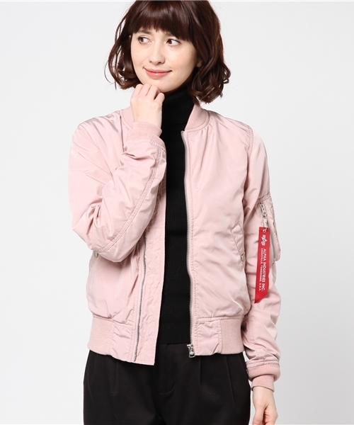Alpha Industries（アルファインダストリーズ）の「【ALPHA】MA-1ライト（MA-1・レディース・ダークグレー/ブラック/オリーブ/ピンク/ダークブラウン・LARGE/MEDIUM）」の20枚目の写真