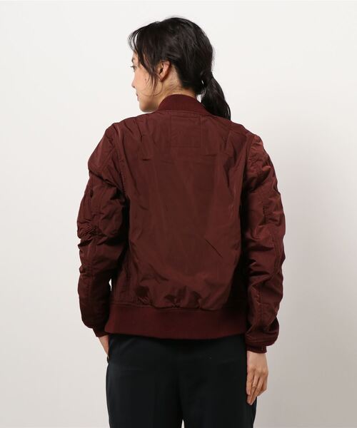 Alpha Industries（アルファインダストリーズ）の「【ALPHA】MA-1ライト（MA-1・レディース・ダークグレー/ブラック/オリーブ/ピンク/ダークブラウン・LARGE/MEDIUM）」の7枚目の写真