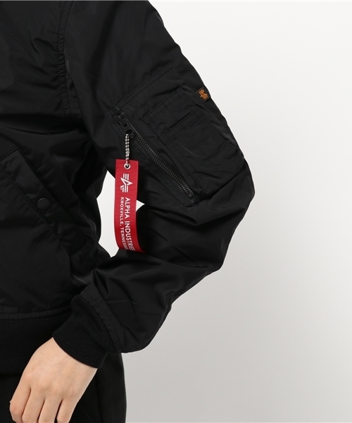 Alpha Industries（アルファインダストリーズ）の「【ALPHA】MA-1ライト（MA-1・レディース・ダークグレー/ブラック/オリーブ/ピンク/ダークブラウン・LARGE/MEDIUM）」の10枚目の写真