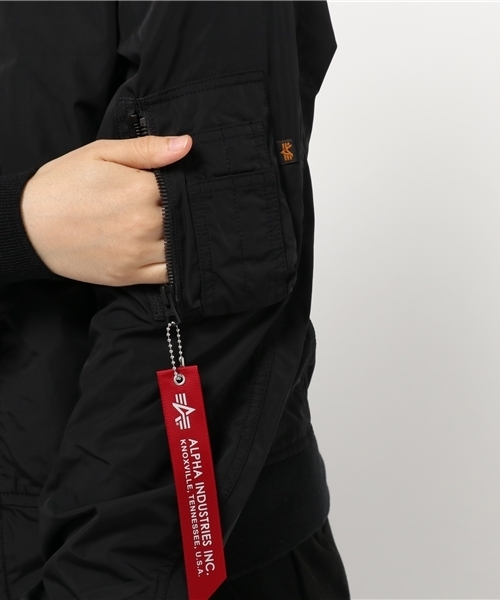 Alpha Industries（アルファインダストリーズ）の「【ALPHA】MA-1ライト（MA-1・レディース・ダークグレー/ブラック/オリーブ/ピンク/ダークブラウン・LARGE/MEDIUM）」の12枚目の写真