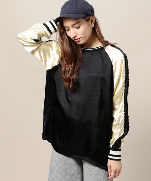 vote make new clothes サテン カットソー　Sサイズ VOTE MAKE NEW CLOTHES（ボートメイクニュークローズ）の