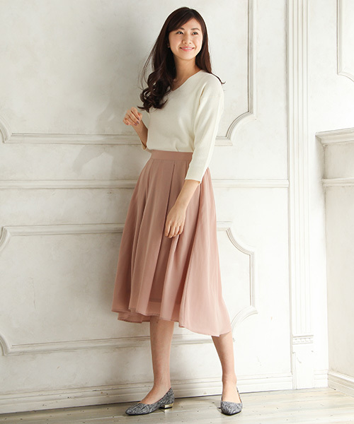 Honeys（ハニーズ）の「イレギュラーヘムスカート（スカート・レディース・ブラック/ホワイト系その他/ピンク/ネイビー/ブルー系その他/ブラック系その他・S/L/M）」の14枚目の写真