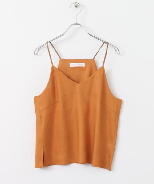 SENSE OF PLACE by URBAN RESEARCH(センスオブプレイスバイアーバンリサーチ)の「リネンキャミソール(Tシャツ/カットソー・レディース・ベージュ系その他/オレンジ・FREE)」の1枚目の写真