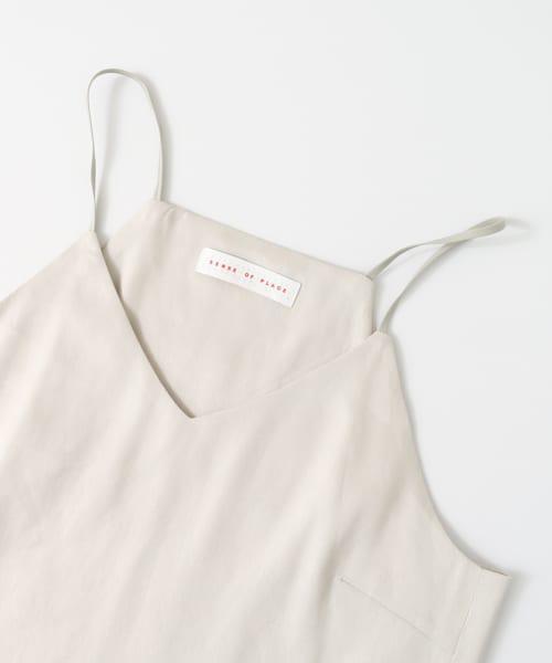 SENSE OF PLACE by URBAN RESEARCH(センスオブプレイスバイアーバンリサーチ)の「リネンキャミソール(Tシャツ/カットソー・レディース・ベージュ系その他/オレンジ・FREE)」の8枚目の写真