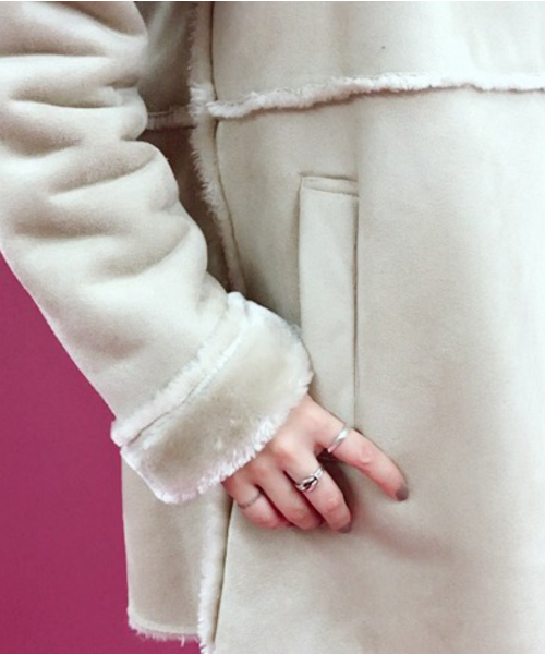 archives（アルシーヴ）の「Fムートンショートフードアウター（ムートンコート・レディース・グレー/アイボリー/シルバーグレー/キャメル・MEDIUM）」の13枚目の写真